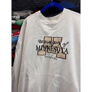 Vintage Galt Crew University of Minnesota Sweatshirt Mens L Cream Made in USA